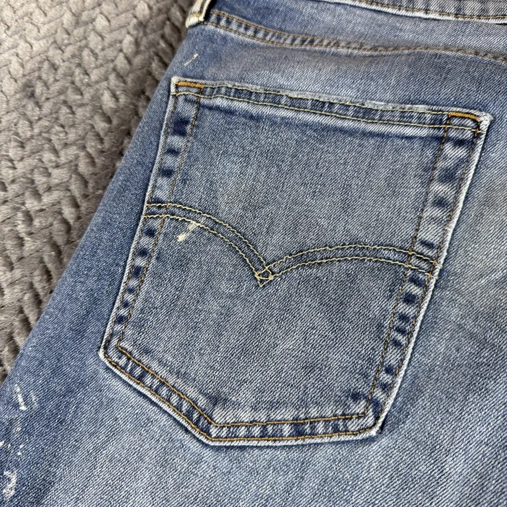 Levi's 513 Jeans Mens 34x32 Slim Straight Med Wash Denim Casual Stretch‎ Blue